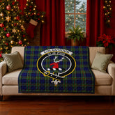 Colquhoun Modern Tartan Crest Quilt